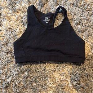 Athleta Girl Black Racerback sports bra